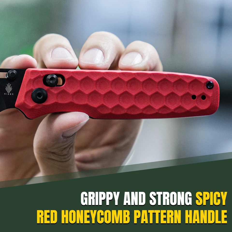 Карманный нож Kizer Task, 3,04 дюйма Nitro V лезвие овечьей лапки EDC складной нож - Изображение 3 из 4