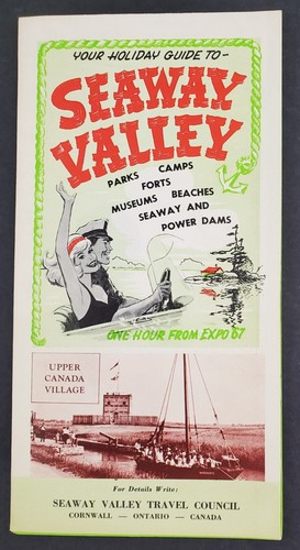 1960s Seaway Valley Cornwall Ontario Canada Guide Vintage Travel Brochure