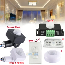 Auto On/Off Outdoor Infrared PIR Motion Sensor Detector Wall LED Light Switch US