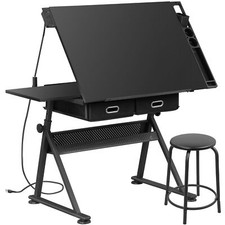 Ergonomic Drawing Table Art Desk For Architects Hobbyists With Adjustable Angles
