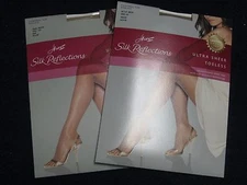 Hanes Silk Reflection Non-control Top Sheer Toe Pantyhose Style 715