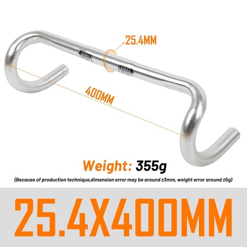 Silver 25.4/26/31.8x380/400/420mm Curved Handlebar Road Bike Bicycle Handle Bar - 第 16/20 張圖片