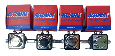 Accumax 10A-F1026R Lowrider Hydraulic Solenoid Set (4 Pieces) With Coupling Nuts - Hydro System Parts, USA Made