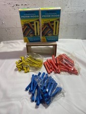 2 Sets Vintage Pro-Perm Salon Kit No 1 Tight Curls Plastic Professional Capped