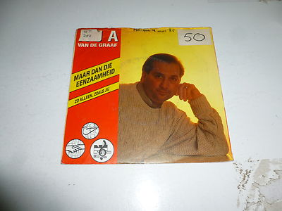 AJA VAN DE GRAAF - Maar Dan Die Eenzaamheid - 1985 Dutch 7'' Juke Box Single