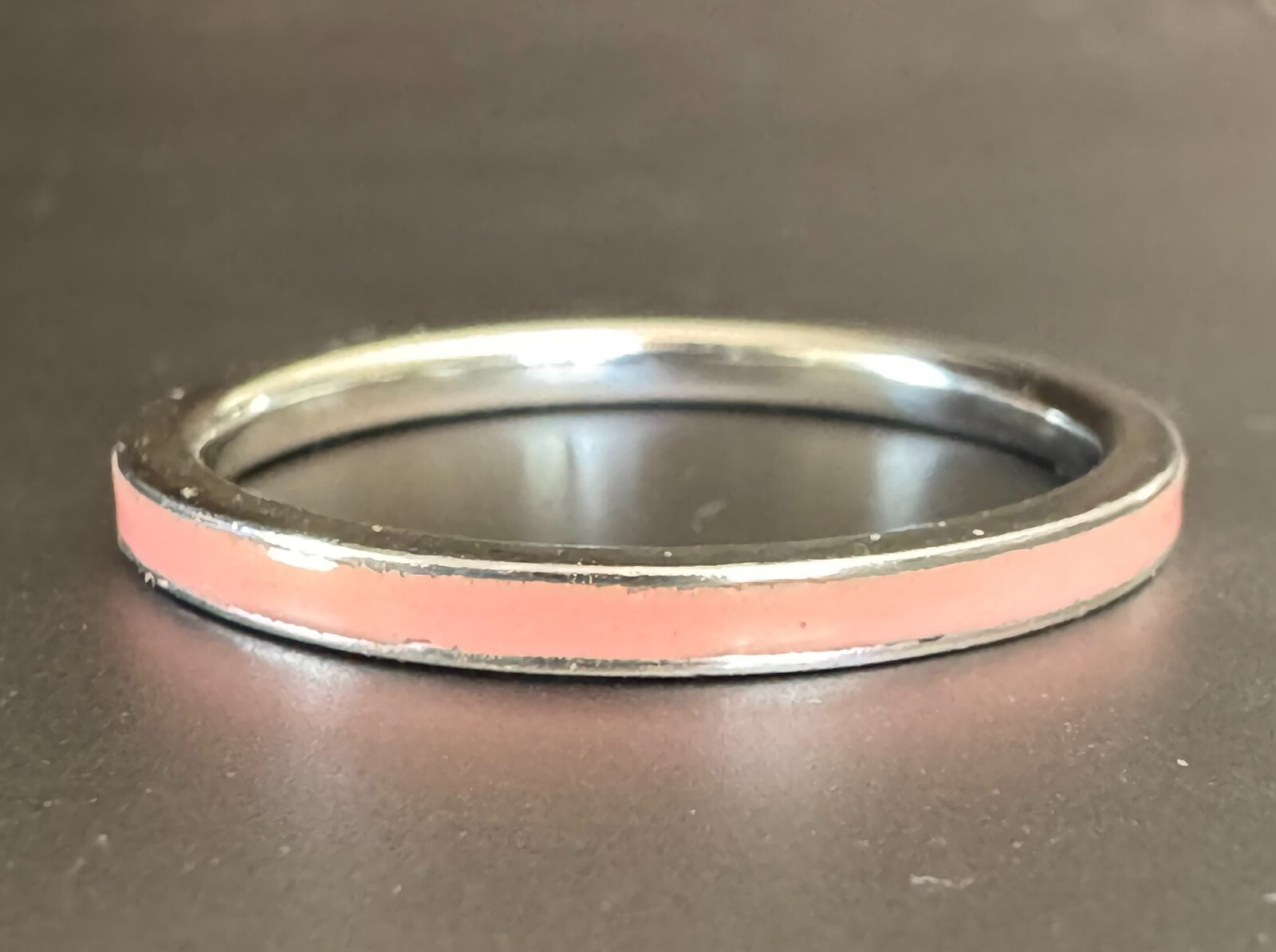 925 Sterling Silver Stackable Expressions Pink En… - image 1