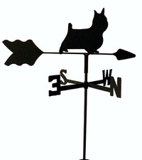 SILKY TERRIER GARDEN WEATHERVANE WROUGHT IRON LOOK MADE IN USA TLS1054IN