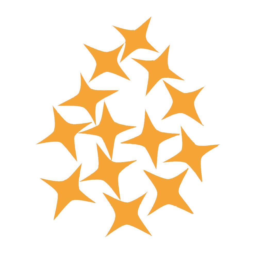 50pcs Stars DIY Wall Mirror Sticker Kids Room Removable Sticker Decor