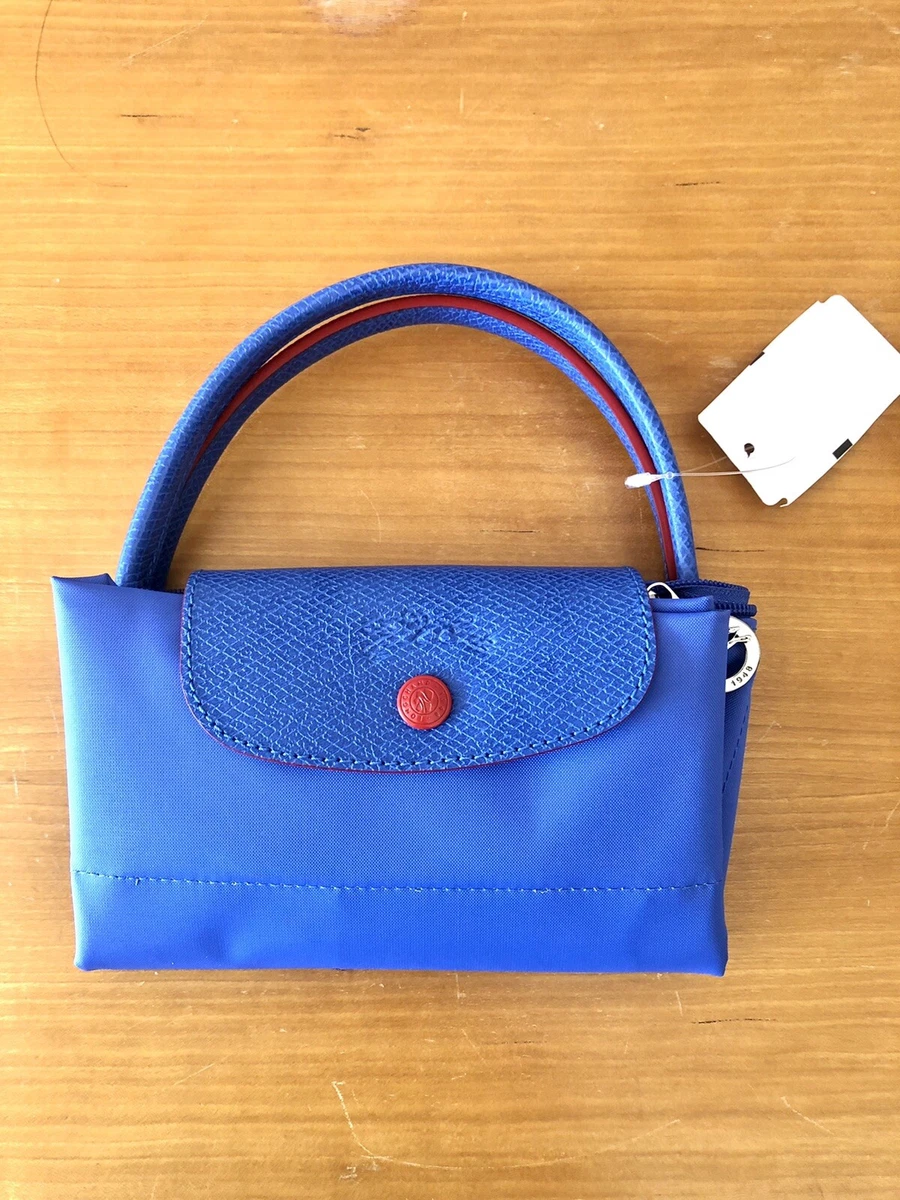 Longchamp Le Pliage Neo Small Nylon Short Handle Tote in Blue