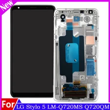 Replacement For LG Stylo 5 Q720 Silver Frame&LCD Display Touch Screen Digitizer