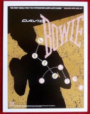 DAVID BOWIE - Concert Tour Posters Trading Card #10 - Let's Dance