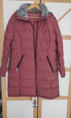 ANDREW MARC DAMEN KAPUZEN GESTEPPTE JACKE TERRA ROSE NEU MIT ETIKETT GROSSE L