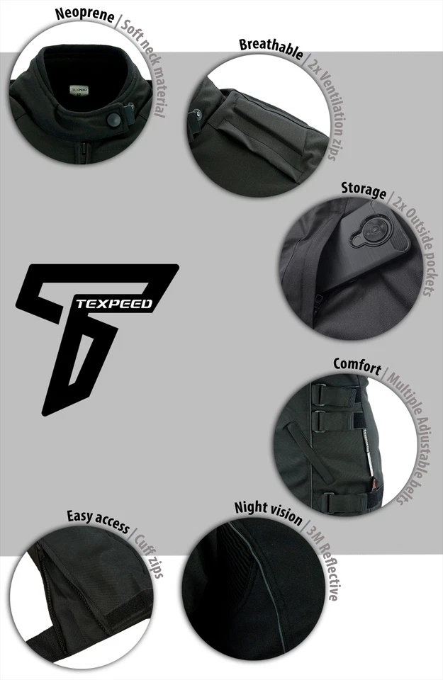 Impermeable Invierno Mujeres Damas Moto Chaqueta Motocicleta Ciclomotor Motociclista Armadura Foto 4 de 4