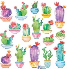 Violette Stickers Happy Cactus Succulents Plants Crafts Planner Supply Scrapbook