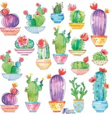 Violette Stickers Happy Cactus Succulents Plants Crafts Planner Supply Scrapbook