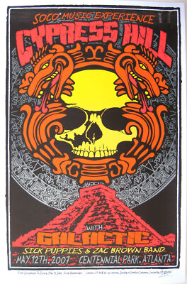 Cypress Hill Concert Poster 2007 Zac Brown Band | eBay