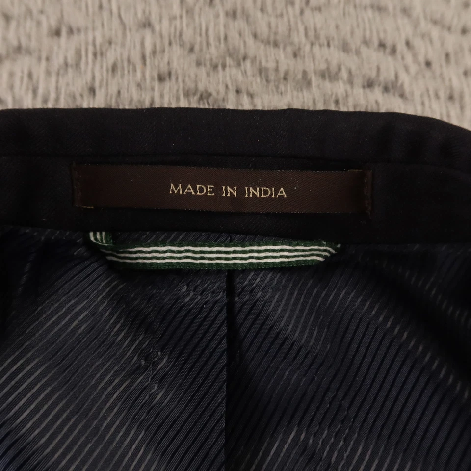 Chaqueta Greg Norman XL Blazer Negro Espiga Auto Rayas 100% Lana 46R Foto 3 de 4