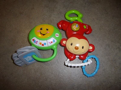 Vtech Fisher Price lot jouet 1er âge Ouistiti clip swing mes clés rire et éveil - Photo 1/4