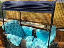 WonderFold W2 Luxe/Elite Set of Seat Covers,Mat Cover and Canopy BLUE TURTLES 