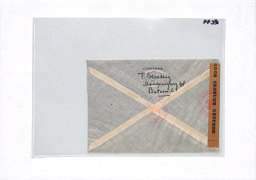 DUTCH EAST INDIES WW2 Censor Cover *RED CROSS* POW Ned-Indie GENEVA Batavia RC99 - Picture 6 of 8