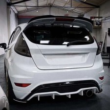 For Ford Fiesta Mk7-7.5 ST Zetec S 08-17 Rear Spoiler Extension Lip Gloss Black