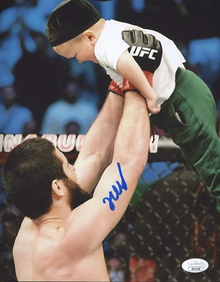 DASH COLLECTIBLES Hasbulla Signed 8x10 Photo Autograph JSA COA Proof With Islam Makhachev