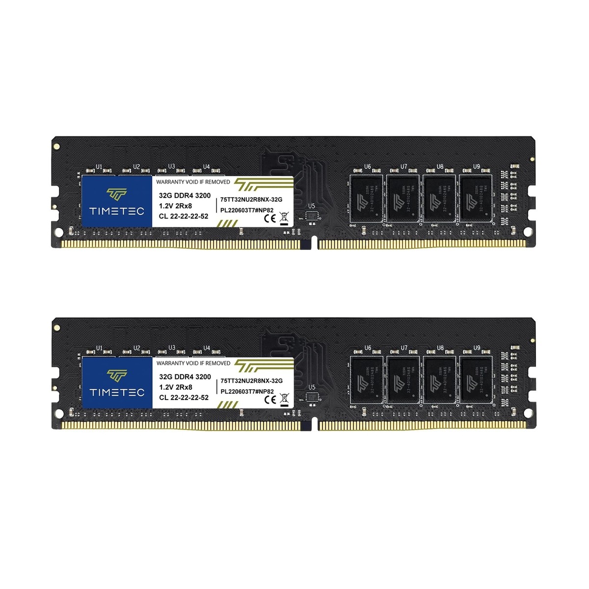 Timetec DDR4 3200MHz 64GBメモリーキット Timetec 64GB KIT(2x32GB) DDR4 3200MHz (or 2933MHz or 2666MHz