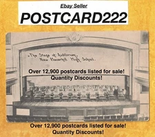 MA Haverhill 1908-29 vintage postcard STAGE AT NEW HIGH SCHOOL AUDITORIUM MASS
