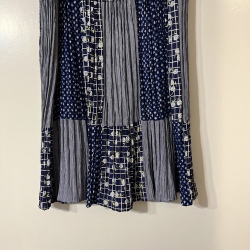 Stonebridge Maxi Broomstick Skirt Plus Sz 1X Boho Flowy Hippie Retro Navy Blue - Picture 5 of 7
