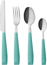 Annova 16PCS Flatware Set Stainless Steel Silverware/Cutlery Large, Turquoise 