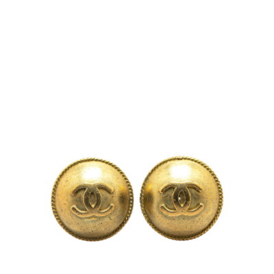 Boucle doreille ronde acheter femme CHANEL vintage marque COCO 【Occasion】