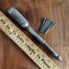 Early Vintage Pre Stanley Yankee No. 44 Push Drill 8 Bits  USA