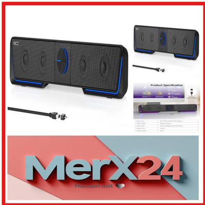 Jeecoo A40 Soundbar USB Bluetooth 2.0 Schwarz