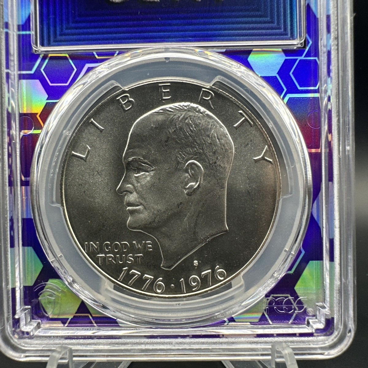 1976 S $1 Silver Eisenhower Bicentennial Dollar - PCGS MS68 - BERT