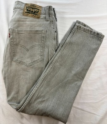 Levi's 512 Jeans Mens Sz 32x30 Slim Taper Light Green Wash Levis Distressed