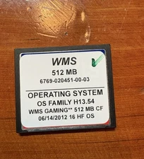 WMS BB2 SLOT MACHINE OS FAMILY H13.10 Thru H13.54 OPERATING SYSTEM CF CARD