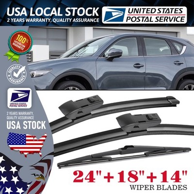 East Forest windshield wiper blade with strong cleaning effect 24''+18''+14'' Black