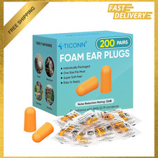 Foam Ear Plugs, Noise Reduction 32dB, Hunting, Sleeping, Fishing, Travel, Study