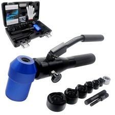 Hydraulic Knockout Hole Punch Set 1/2 to 2 inch Electrical Conduit Hole Cutte...
