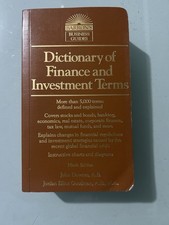 Dictionary of Finance and Investment Terms by Jordan Elliot Goodman and John...