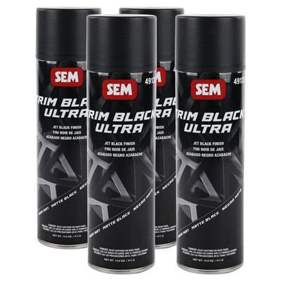 SEM 49133 Matte Black Ultra Automotive Trim Restoration Paint 14.5 oz (4 Pack)