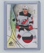 2024-25 UD SP Game Used Gold Premium Patch Jack Hughes /25 #15