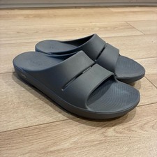 OOFOS OOahh Sandals Recovery Slides Gray Slip On Men  s Size 14