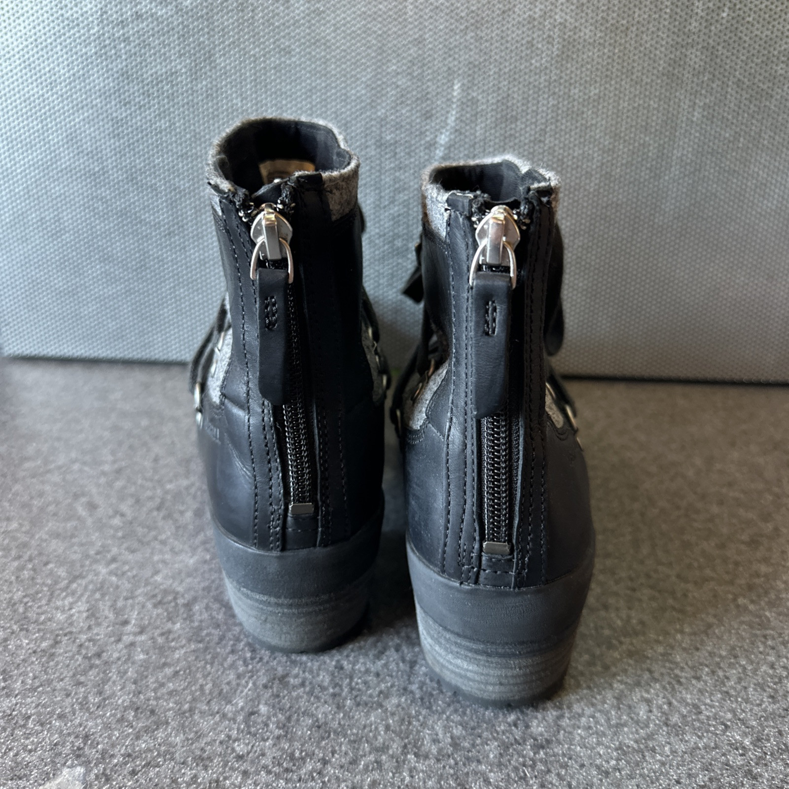 Stivaletti Merrell Shiloh II stivaletti donna 6 5 nero grigio pelle pizzo zip scarpa