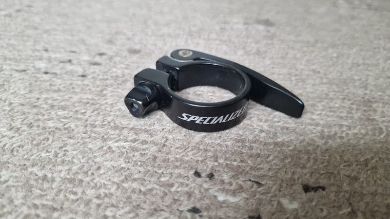 Specialized Seatpost Clamp & Quick Release Skewer Binder QR black 34.9 mm retro