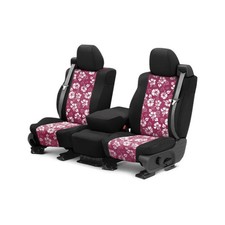 Caltrend Neosupreme 1st Row Hawaiian Pink Black Custom Seat Covers