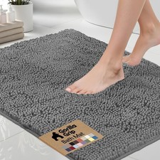 Bath Rug Mat Thick Soft Absorbent Chenille Quick Dry Microfiber Mats Rubber