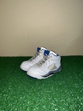 Nike Air Jordan 5 Retro TD White Hyper Royal Stealth 2.0 440890-140 Size 6C