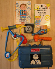 Fisher Price Doctor/Nurse Medical Kit Play Toy Collectible Blue Case Preschool