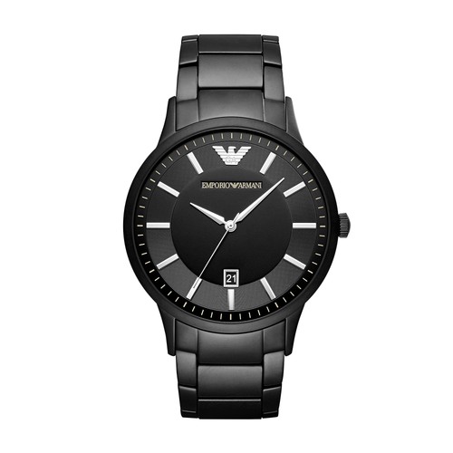Mens Wristwatch EMPORIO ARMANI RENATO AR2485 Stainless Steel Black | eBay